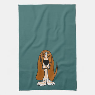 Paño De Cocina Arte divertido de la original del TU Basset Hound
