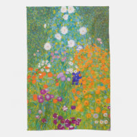 Arte floral de jardín de campo de Gustav Klimt vin