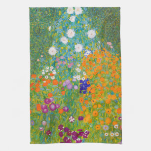Paño De Cocina Arte floral de jardín de campo de Gustav Klimt vin