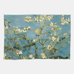 Paño De Cocina Arte floreciente del vintage del árbol de almendra