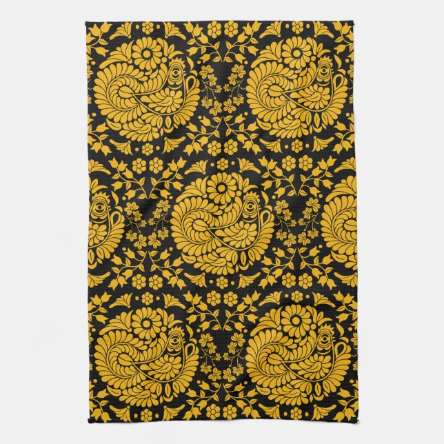 Paño De Cocina Arte folclórico de Eslovaquia (Vertical)