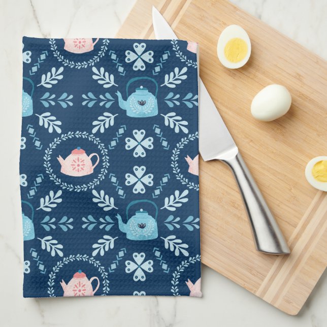 Paño De Cocina Arte folclórico escandinavo Higge Navidades acoged (Doblado Cuarto)