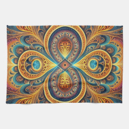 Paño De Cocina Arte fractal vibrante