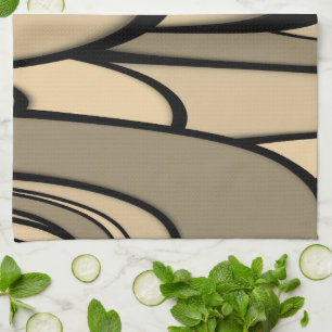 Paño De Cocina Arte moderno derritiendo tonos marrones