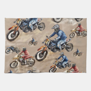 Paño De Cocina Arte motocross off-road