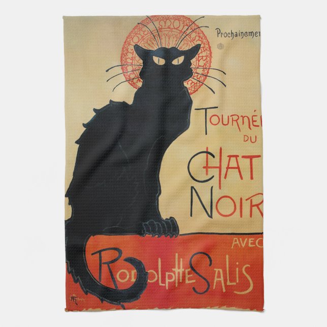 Paño De Cocina Arte Nouveau Tournee du Chat Noir de Steinlen (Vertical)