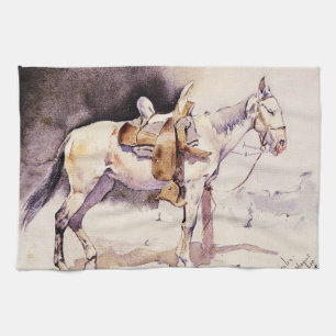 Paño De Cocina Arte occidental de Frederic Remington Poni mexican