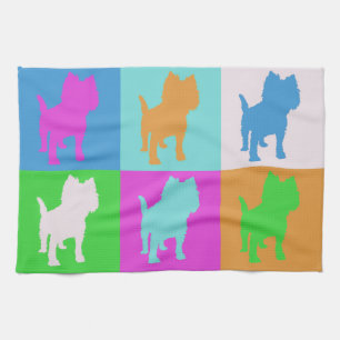 Paño De Cocina Arte pop de cachorros