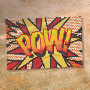Paño De Cocina Arte Pop de Cómic Divertido Moderno POW