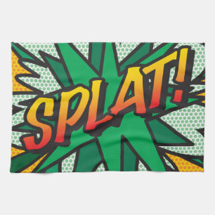Paño De Cocina Arte Pop de Cómic SPLAT