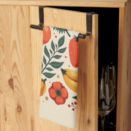 Paño De Cocina Arte popular de cosecha de frutas botánicas vintag