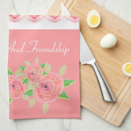 Paño De Cocina Arte rosa rosado