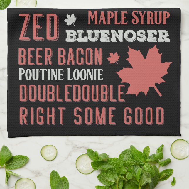 Paño De Cocina Arte subterráneo de la jerga de Canadá (Doblado)