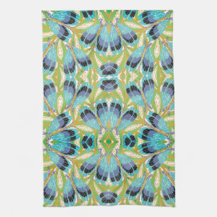 Paño De Cocina Arte Vintage Jazz Pochoir Jardín Bugs Insectos