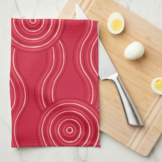 Paño De Cocina Arte waratah aborigen (Doblado Cuarto)