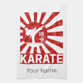 Paño De Cocina Artes marciales de karate con diseño vintage japon