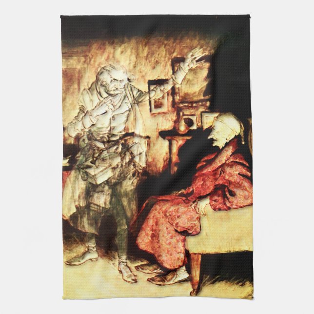 Paño De Cocina Arthur Rackham - A Navidades Carol - Scrooge (Vertical)