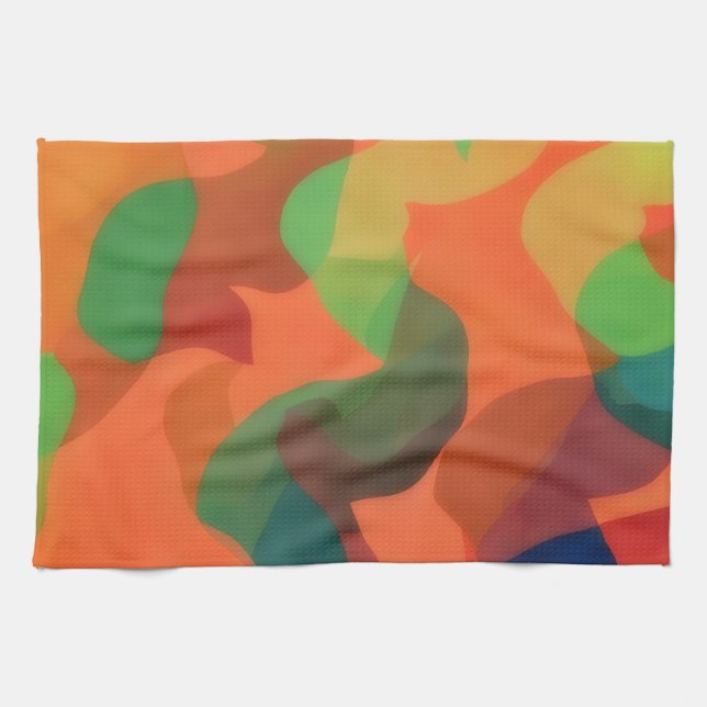 Paño De Cocina Artsy Abstract and Colorful Kitchen Towel (Horizontal)