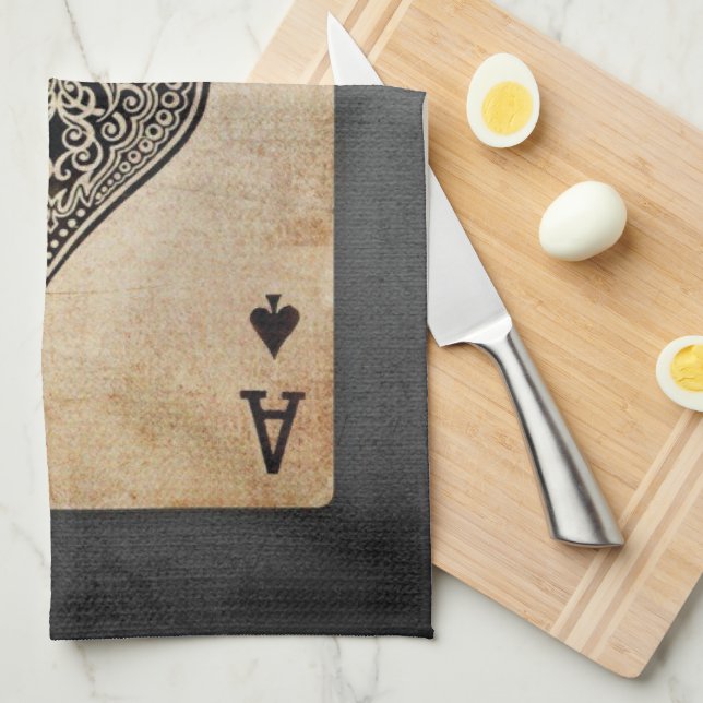 Paño De Cocina As de espadas lanzar almohada (Doblado Cuarto)