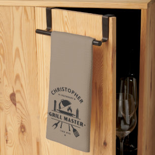 Paño De Cocina Asador Legendario Personalizado BBQ