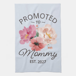 Paño De Cocina Ascendida a Mamá Est 2027 Anuncio de Nueva Mamá VI