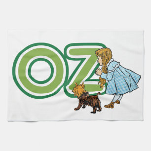 Paño De Cocina Asistente de cosecha de Oz Dorothy Toto con letras