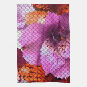 Paño De Cocina Aspecto Miserable Mosaico Abstracto Floral