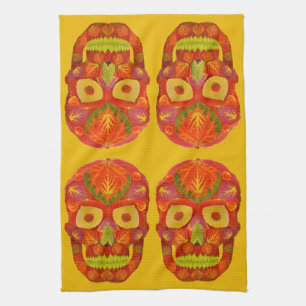 Paño De Cocina Aspen Leaf Skull 16