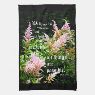 Paño De Cocina Astilbe con Mark 10:27