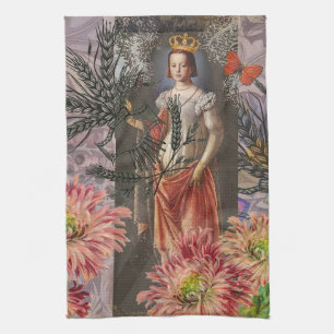 Paño De Cocina Astrología de Virgo Retrato caprichoso
