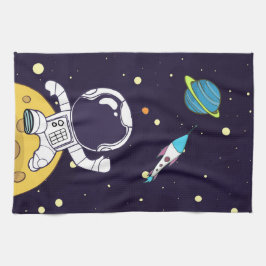 Paño De Cocina Astronauta espacial explorando el espacio ultrater