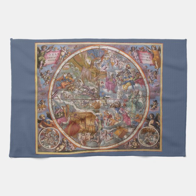 Paño De Cocina Astronomía de época, Mapa de Constelaciones Cristi (Horizontal)