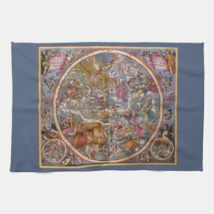 Paño De Cocina Astronomía Vintage, Mapa de Constelaciones Cristia