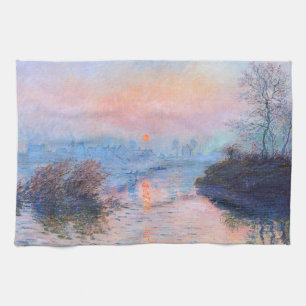 Paño De Cocina Atardecer en el Sena Claude Monet