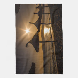 Paño De Cocina Atardecer en la playa, Mallorca, España