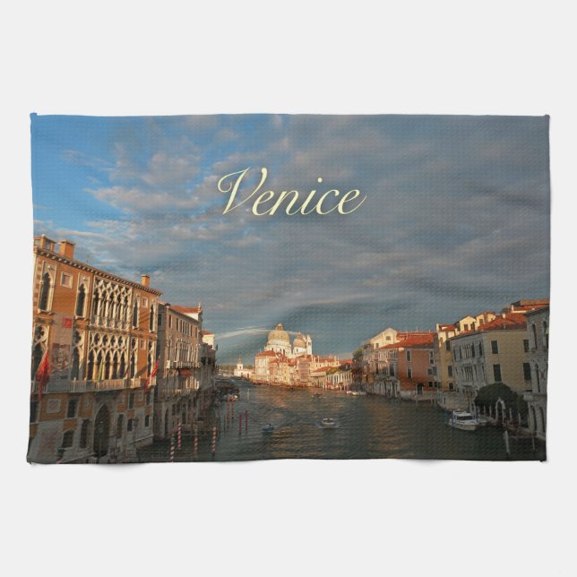 Paño De Cocina Atardecer en Venecia Italia (Horizontal)