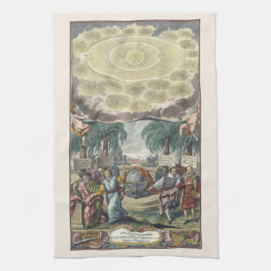 Paño De Cocina Atlas Coelestis de Doppelmaier, Astronomía Vintage