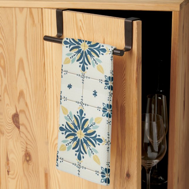 Paño De Cocina Atomic Starburst Retro Mid Century Modern (Pliegue de tercios)