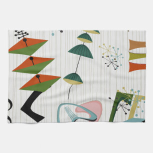 Paño De Cocina Atómico retro de la Eames-Era inspirado