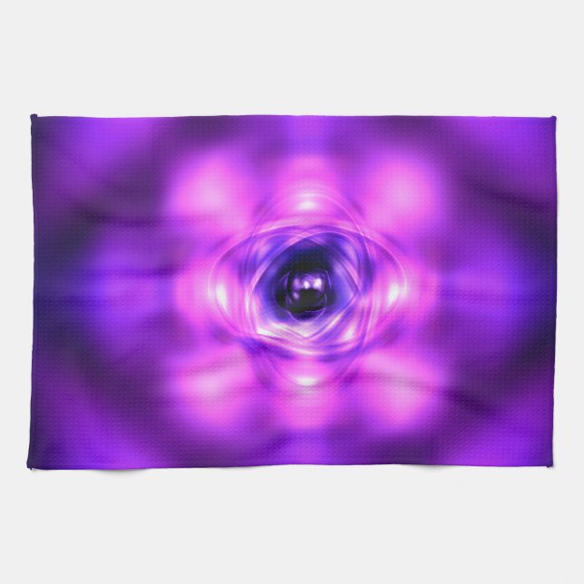 Paño De Cocina Átomo morado brillante (Horizontal)