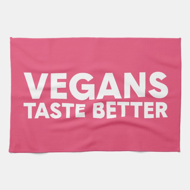 Paño De Cocina Atractivo Vegano (Horizontal)