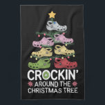 Paño De Cocina Atravesando el árbol de Navidad<br><div class="desc">Atravesando el árbol de Navidad</div>