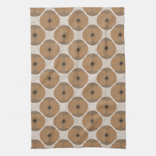 Paño De Cocina Audaz Floral Marrón Texturizado Minimalista Amapol