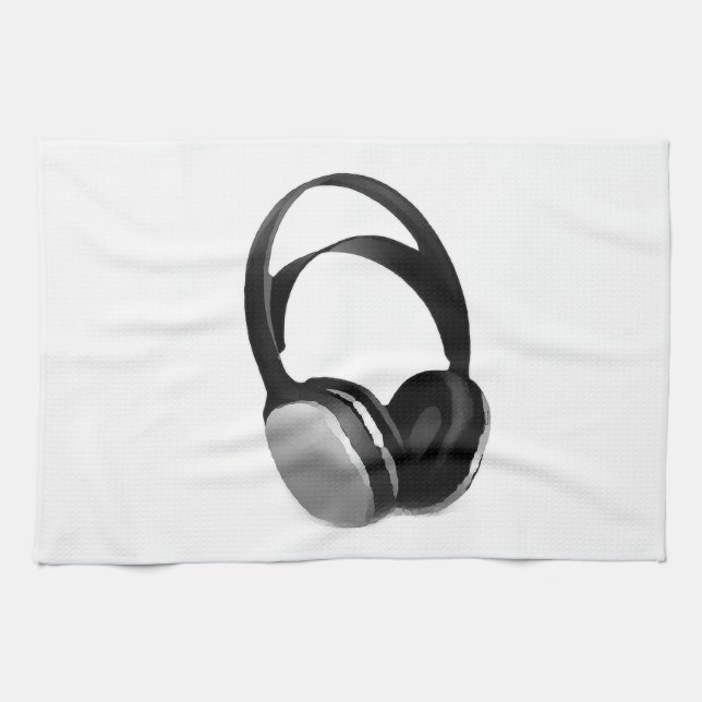 Paño De Cocina Auriculares de Pop Art (Horizontal)