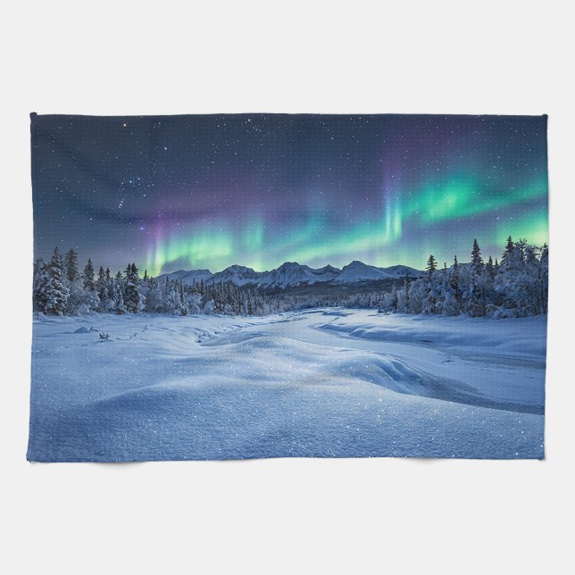 Paño De Cocina Aurora Boreal (Horizontal)