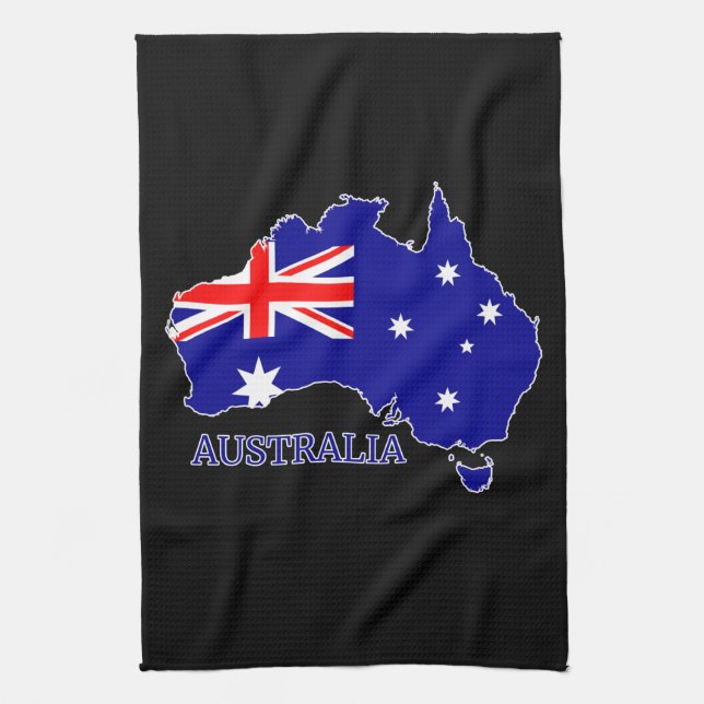 Paño De Cocina Australia Bandera de Australia Mapa Viaje (Vertical)