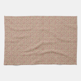 Paño De Cocina Auténtico estampado floral de burgundy atenuado de