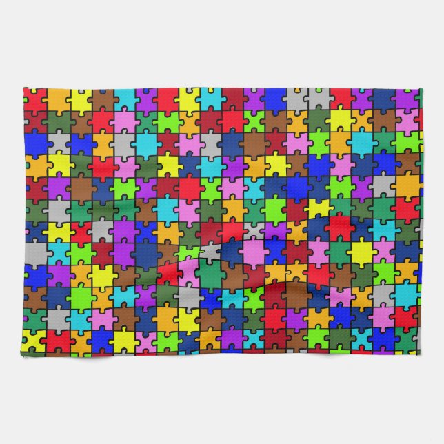 Paño De Cocina Autismo jigsaw (Horizontal)