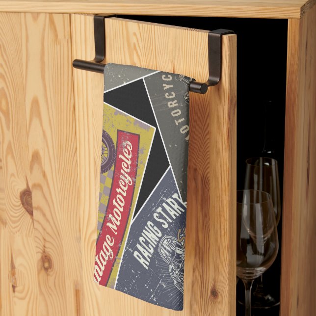 Paño De Cocina Auto retro multicolor (Pliegue de tercios)