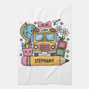 Paño De Cocina Autobús personalizado de regreso a la escuela - Pe